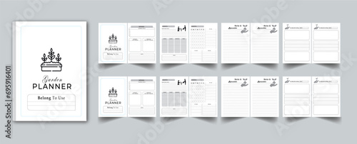 Garden Planner Log Book Design Template With Cover Page Layout Design plan