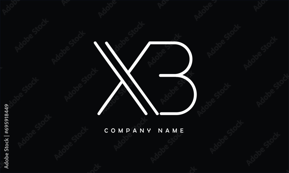 XB, BX, X, B Abstract Letters Logo Monogram XB, BX, X, B Abstract Letters Logo Monogram