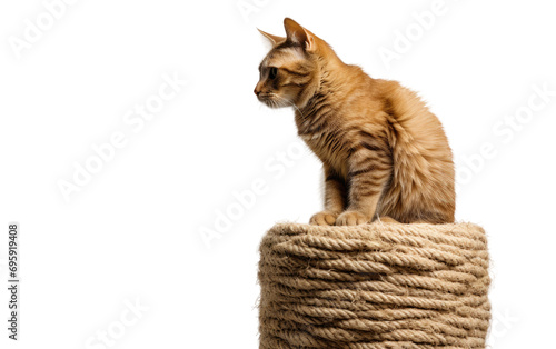 Sisal Scratching Post On Transparent PNG