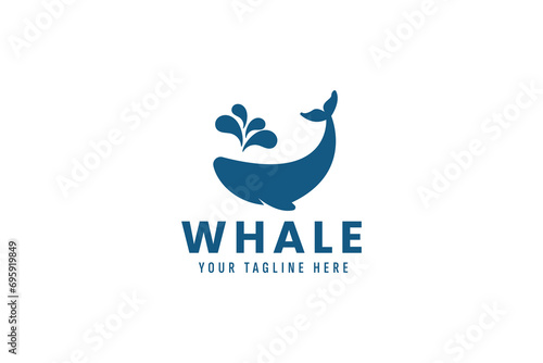 whale logo vector icon illustration