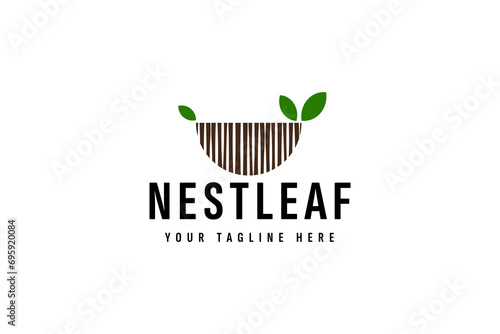 bird's nest logo vector icon illustration