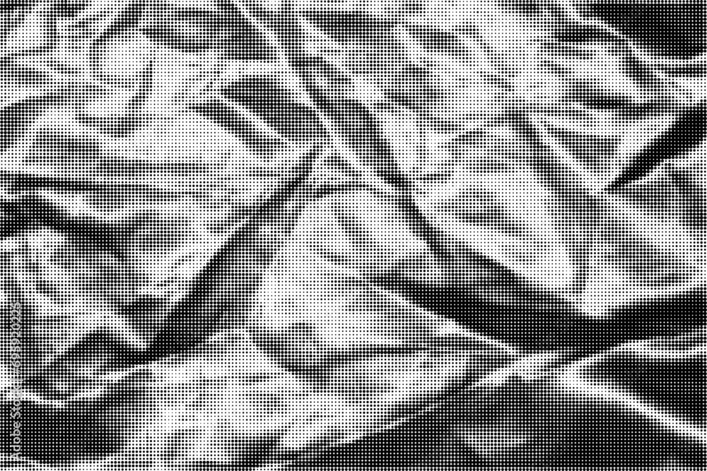 Halftone creased nylon fabric texture Halftone creased nylon fabric texture