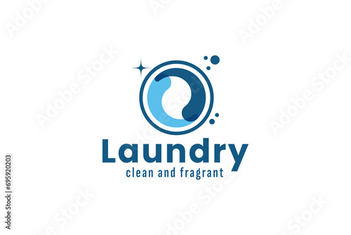 laundry logo vector icon illustration