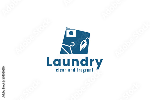laundry logo vector icon illustration
