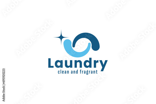 laundry logo vector icon illustration