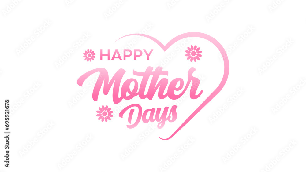 Happy Mother Days Text Typography background abstrac logo design icon element vector Happy Mother Days Text Typography background abstrac logo design icon element vector