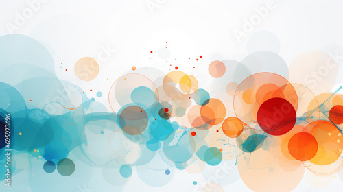 Illustration of an abstract background presentation with a blend of circles and transparent elements, creating a sense of depth and visual interest.