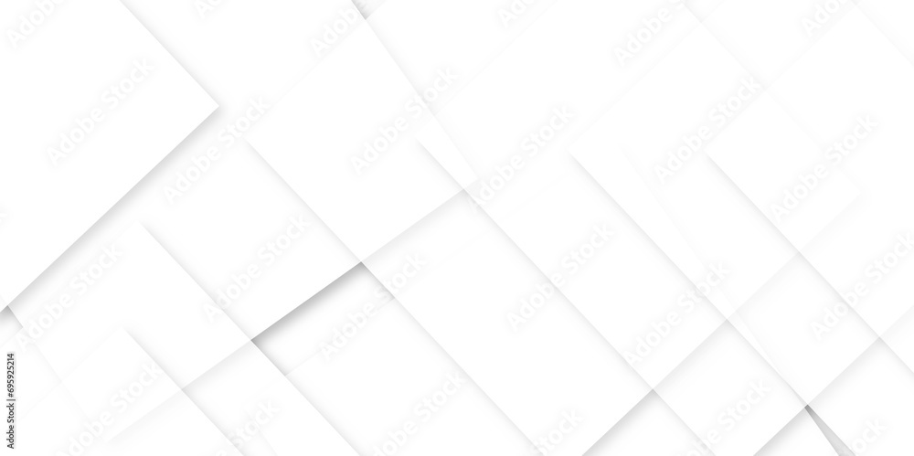 Abstract white and gray background with lines white background for your design. Abstract white square shape with futuristic background. White square vector background for cards, flyer, poster, banner, - obrazy, fototapety, plakaty 