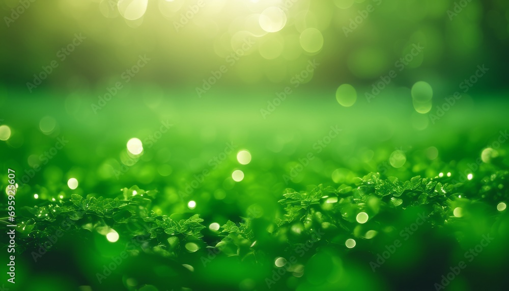 A green field with sunlight shining through A green field with sunlight shining through