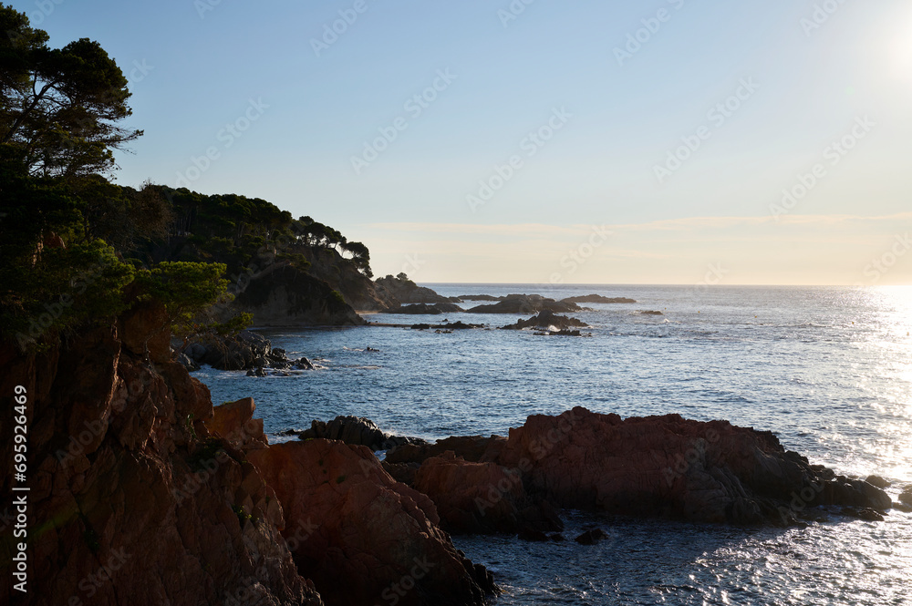 Nature reserve of Castell  Cap Roig, Spain, one of the last unharmed pieces of nature of the Costa Brava