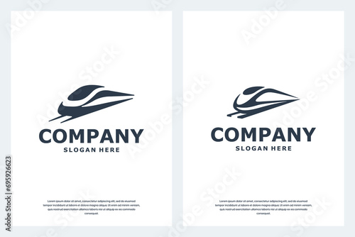 high speed train logo design