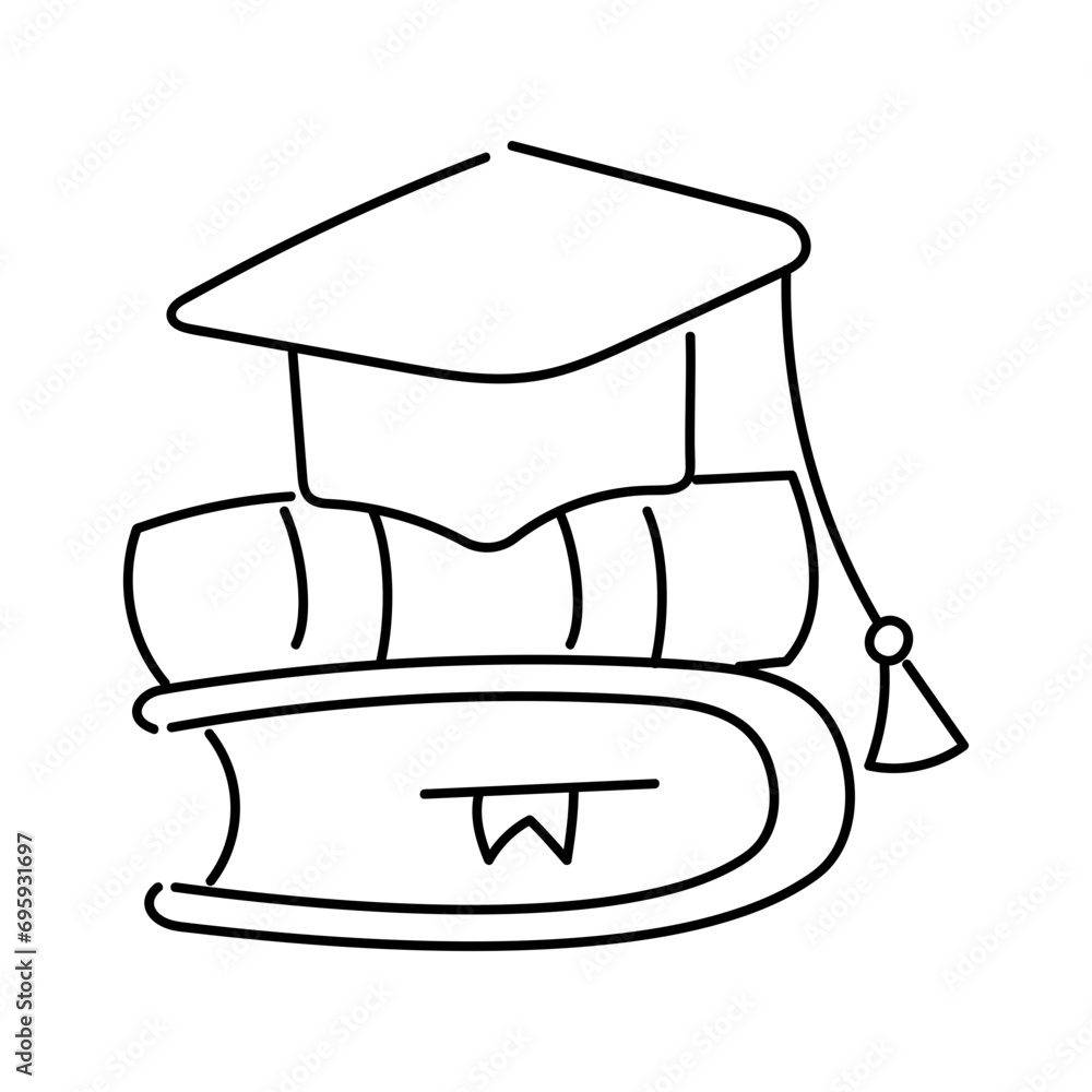 white line study plan illustration white line study plan illustration