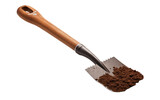 Heavy-Duty Garden Mattock in Action On a White or Clear Surface PNG Transparent Background.