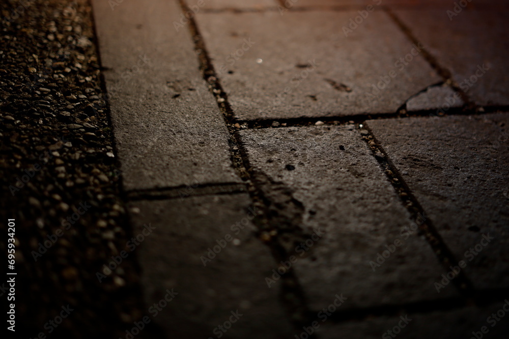 Obraz premium 夜のアスファルト