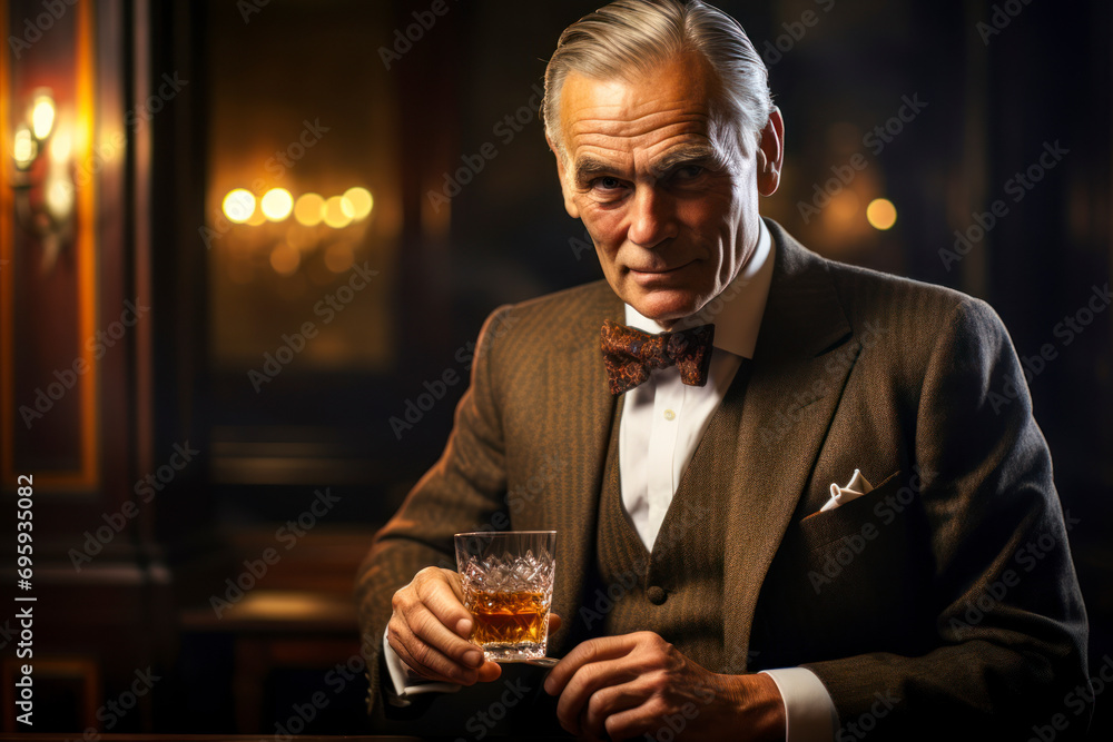 Old Fashioned gentleman, a dapper individual in a classic setting, sipping an Old Fashioned with a sense of timeless style and sophistication, capturing the essence of refined taste. Old Fashioned gentleman, a dapper individual in a classic setting, sipping an Old Fashioned with a sense of timeless style and sophistication, capturing the essence of refined taste.