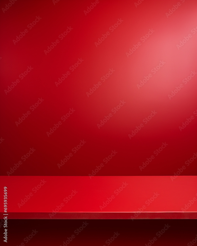 red background