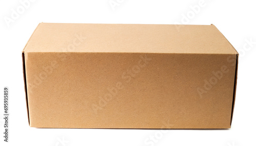 Cardboard box isolated on white background © Mariusz Blach