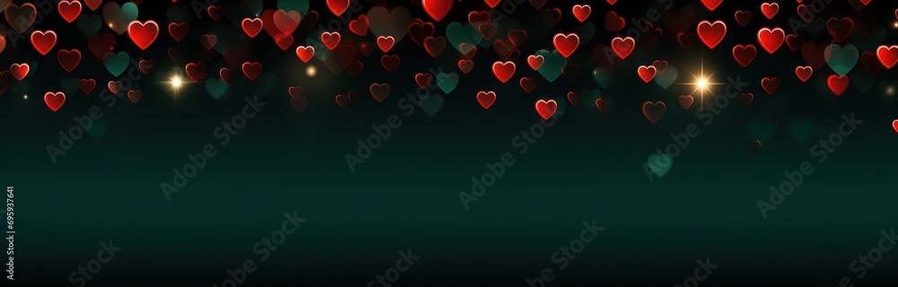 Obraz premium more than 300 hearts fly around a frame