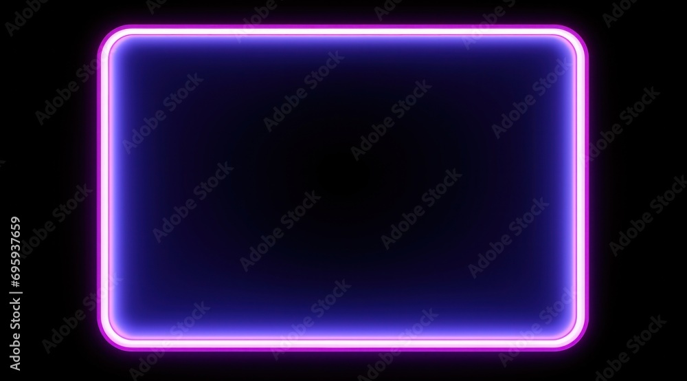 neon frame on a black background