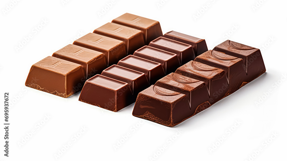 Decadent delight: An array of white, milk, and dark chocolate bars Decadent delight: An array of white, milk, and dark chocolate bars
