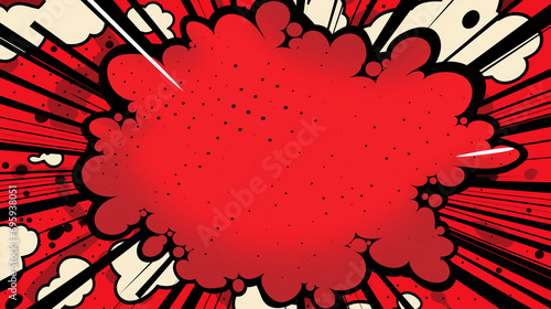 pop art background in the style of comic art, explosion background, generative ai