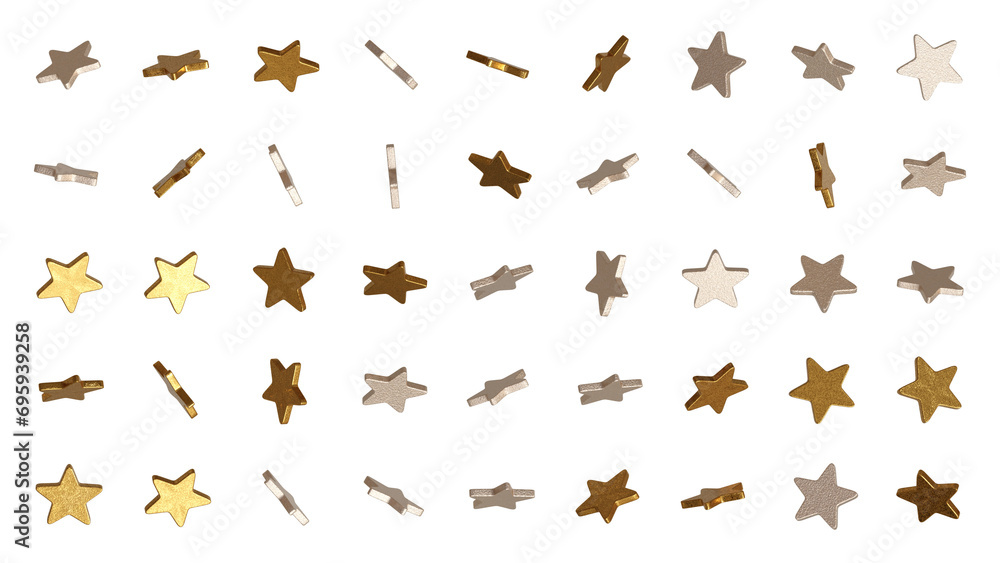 Realistic 3d star glitter icon