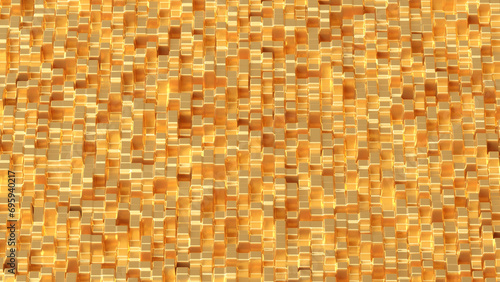 Gold Digital abstract background 3D 4K