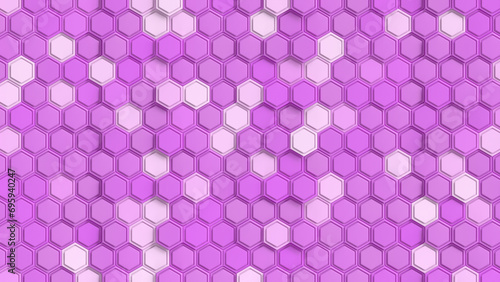 hexagon Digital abstract background 3D 4K