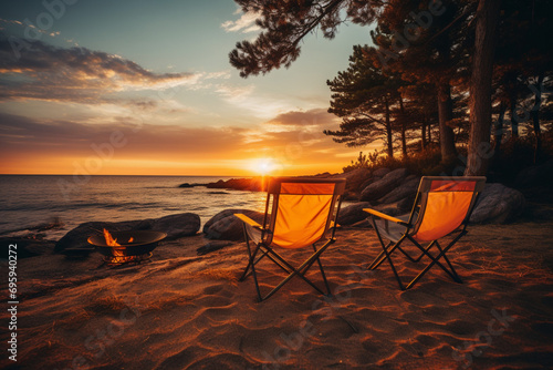 sunset at the beach