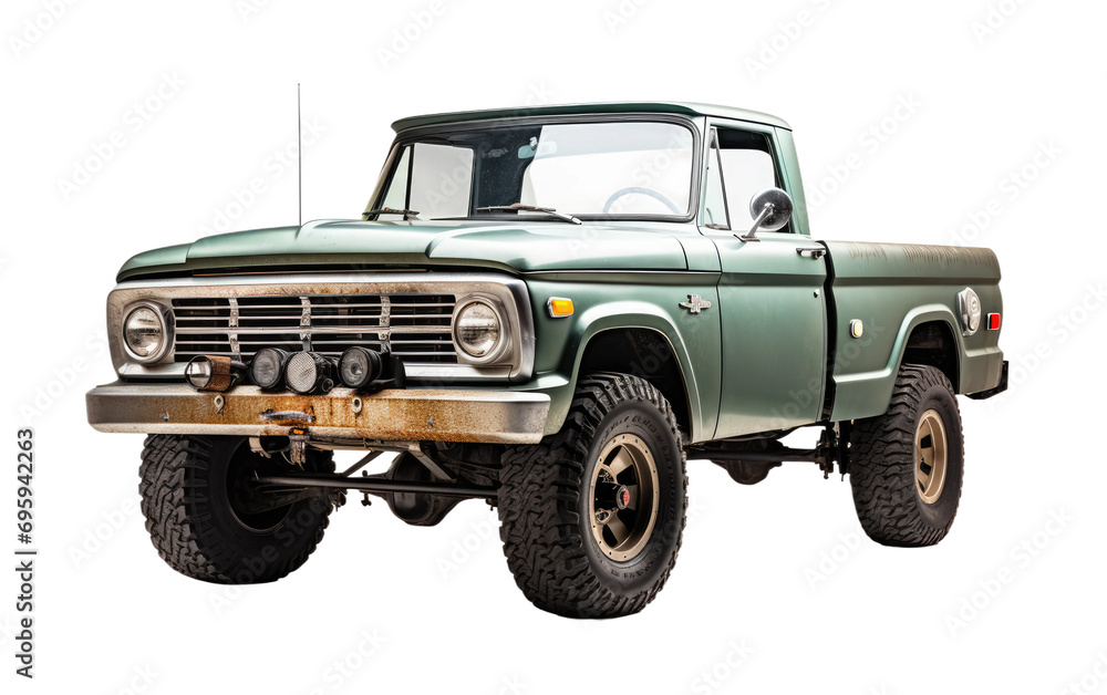 Exploring the Adventurous Spirit of an Off Road Pickup Truck on a White or Clear Surface PNG Transparent Background.