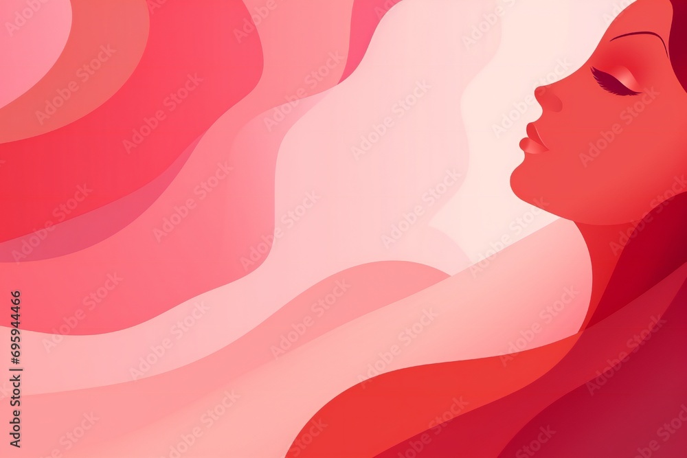 Abstract Women's day banner with empty copy space Generative AI Abstract Women's day banner with empty copy space Generative AI