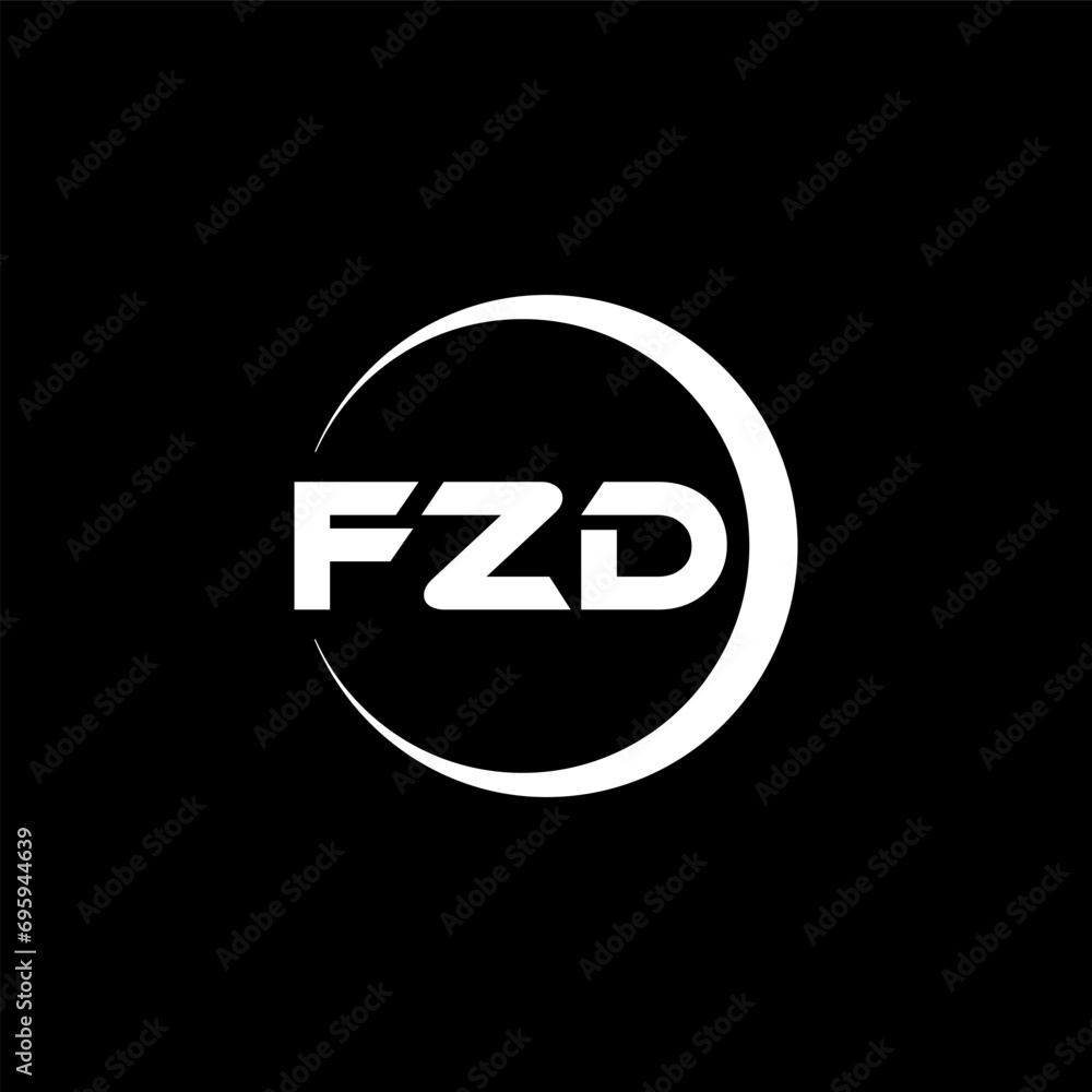 FZD letter logo design with black background in illustrator, cube logo, vector logo, modern alphabet font overlap style. calligraphy designs for logo, Poster, Invitation, etc. FZD letter logo design with black background in illustrator, cube logo, vector logo, modern alphabet font overlap style. calligraphy designs for logo, Poster, Invitation, etc.