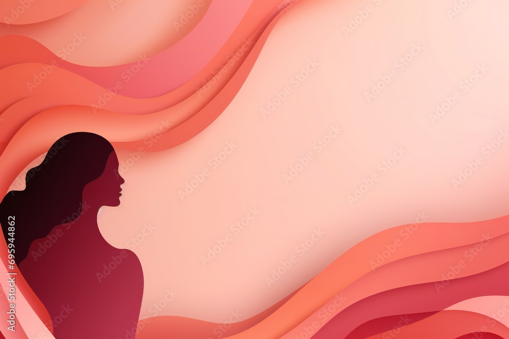 Abstract Women's day banner with empty copy space Generative AI Abstract Women's day banner with empty copy space Generative AI
