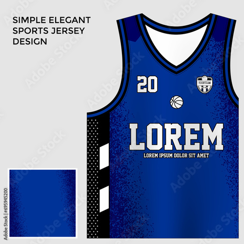 blue sublimation basketball jersey template
