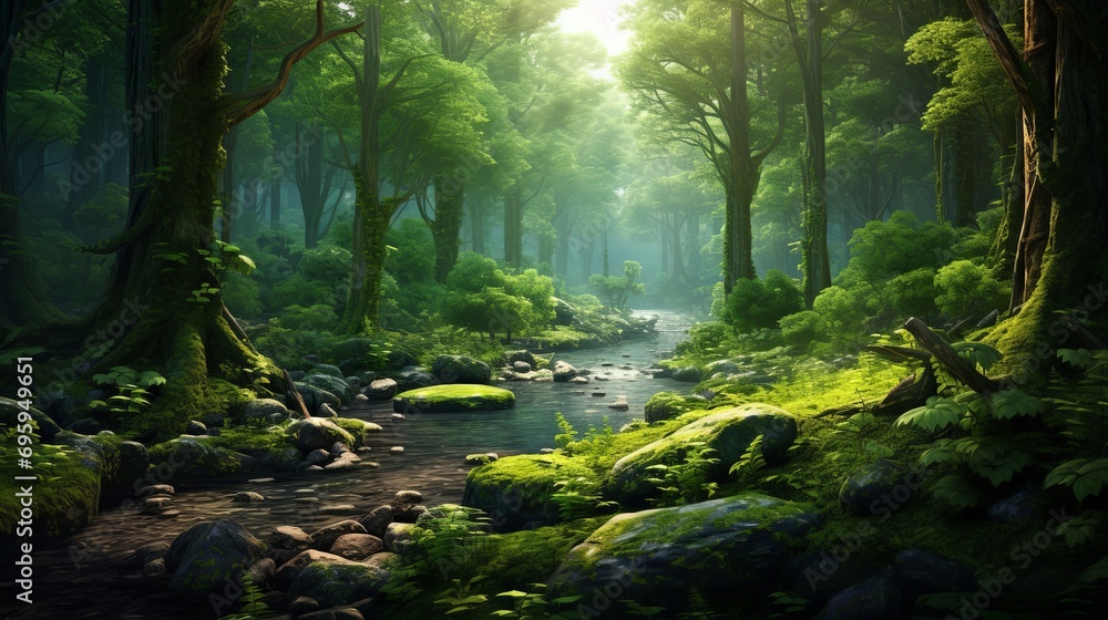 Lush Green Forest Earth Day Background Lush Green Forest Earth Day Background