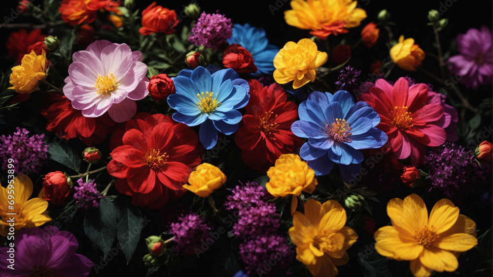 colorful flowers background colorful flowers background