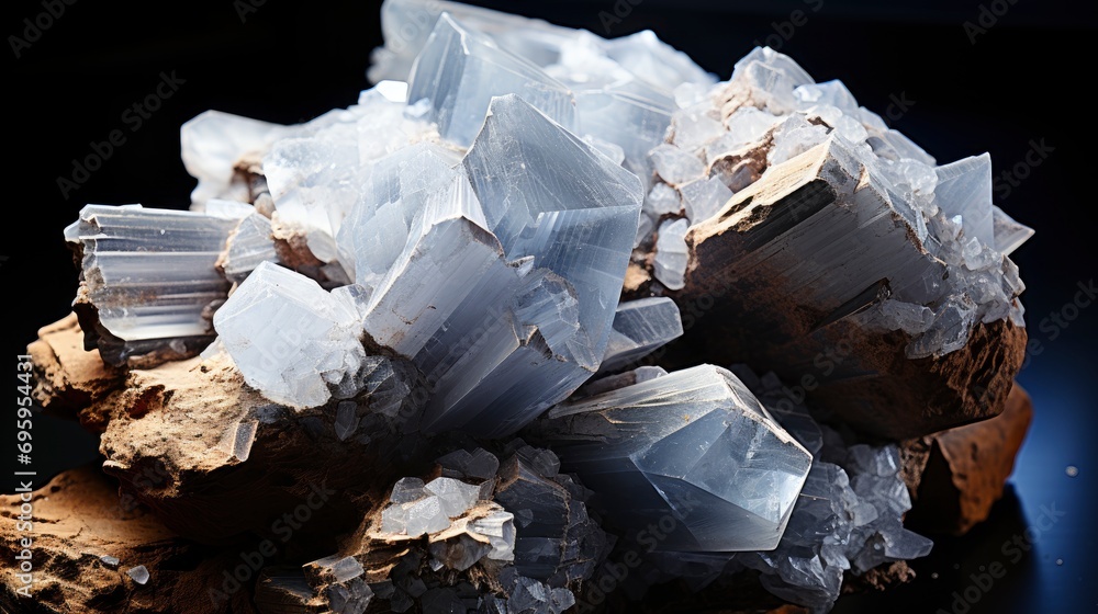 Natural Mineral Rock Specimen Raw Gypsum, Background Image, Background For Banner, HD