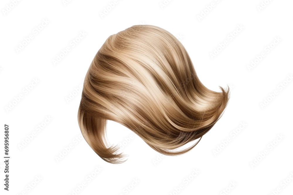 Naklejka premium Wig, PNG image, isolated image.