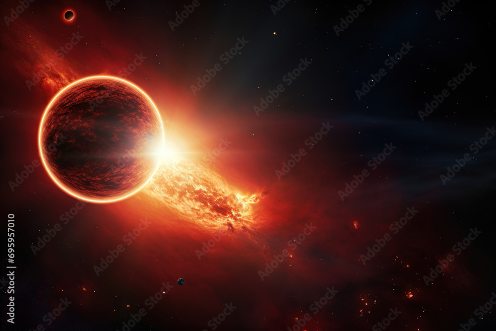 Obraz premium planets in space. Generative Ai