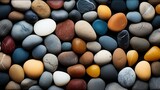 Pebbles Small Stones On Concrete Wall, Background Image, Background For Banner, HD