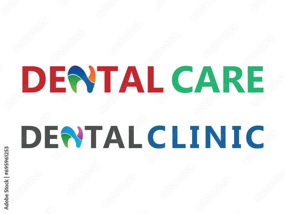 Fototapeta premium Dental Care logo vector template, vector Dental Clinic logo design