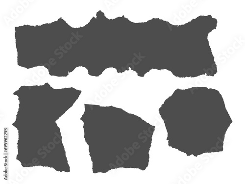 Картината върху платно Torn paper frames with jagged edges
