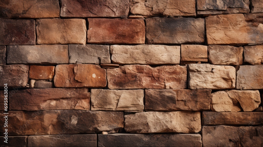 Obraz premium Stone Texture Wall Rough Brown Background, Background Image, Background For Banner, HD