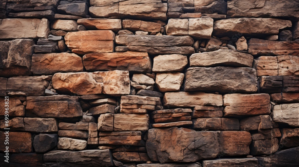 Stone Texture Wall Rough Brown Background, Background Image, Background For Banner, HD