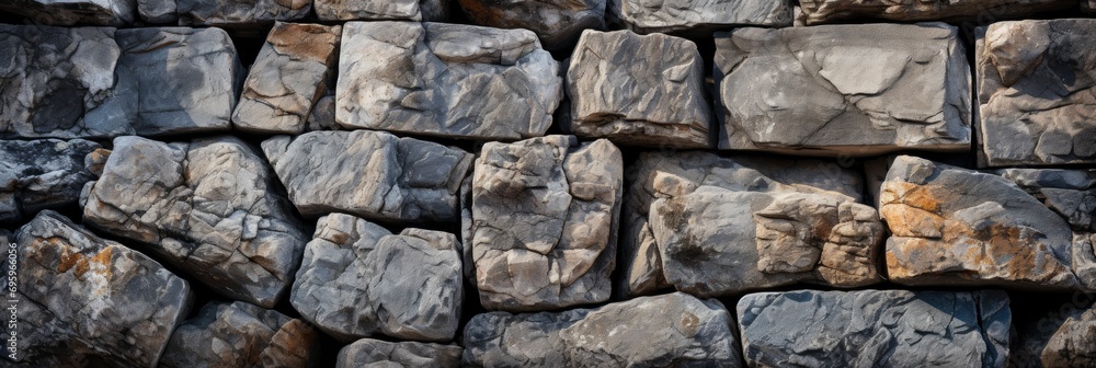 Fototapeta premium Texture Stone Wall Solid Smooth Granite, Background Image, Background For Banner, HD