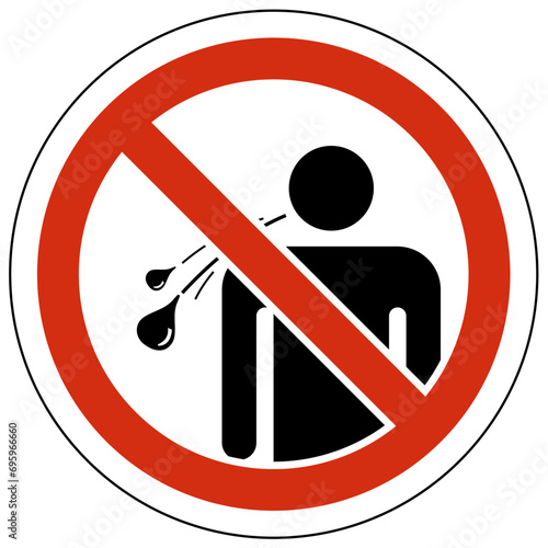 Do not spit sign
