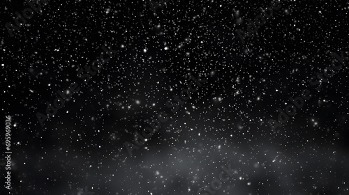 Snow, stars, twinkling lights, rain drops on black background. Abstract noise generativ ai