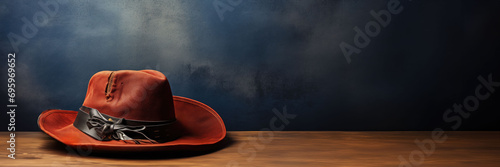 A colonial tricorn hat representing the Revolutionary era background with empty space for text  photo