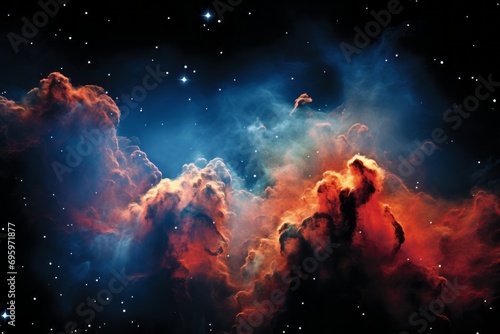 Enchanting night sky with a vibrant space galaxy cloud  unveiling the wonders of the universe