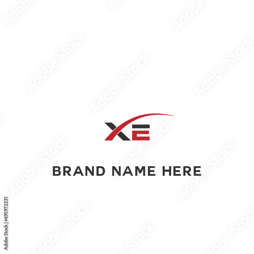 XE logo. X E design. White XE letter. XE, X E letter logo design. Initial X E letter linked circle uppercase monogram logo XE letter logo vector design.